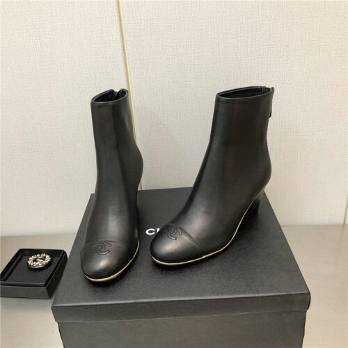 High Quality Luxury Chanel Wedge Ankle Boots – Style 15910 product detail
