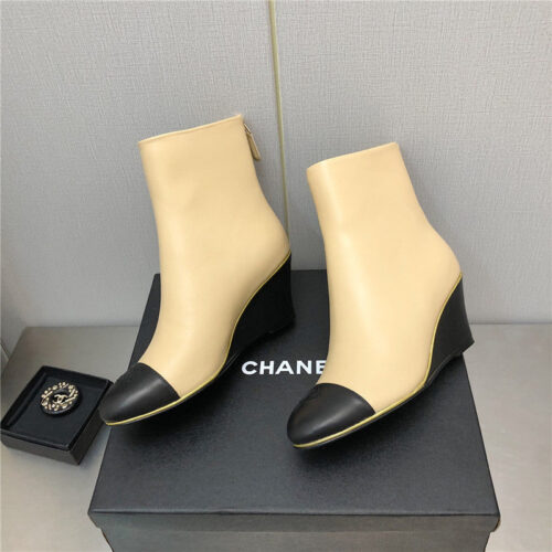 High Quality Luxury Chanel Wedge Ankle Boots – Style 50374 product detail