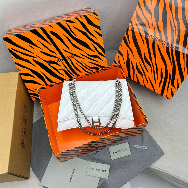 High Quality Luxury Balenciaga Crush Bag White product detail
