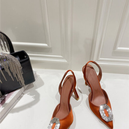 High Quality Luxury Amina Muaddi High-End Rhinestone Original Buckle Pumps – Style 65315 product detail