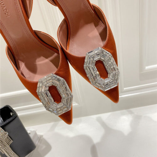 High Quality Luxury Amina Muaddi High-End Rhinestone Original Buckle Pumps – Style 65315 product detail