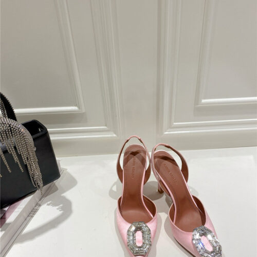 High Quality Luxury Amina Muaddi High-End Rhinestone Original Buckle Pumps – Style 39331 product detail