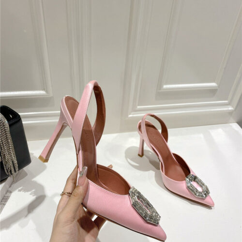 High Quality Luxury Amina Muaddi High-End Rhinestone Original Buckle Pumps – Style 39331 alternate view