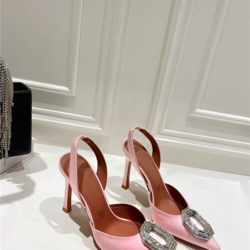 High Quality Luxury Amina Muaddi High-End Rhinestone Original Buckle Pumps – Style 39331 product detail