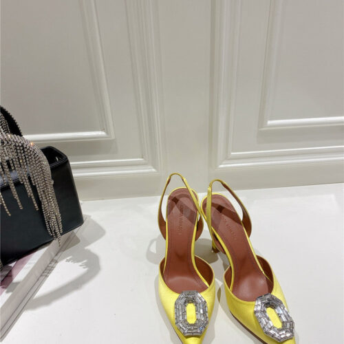 High Quality Luxury Amina Muaddi High-End Rhinestone Original Buckle Pumps – Style 04867 product detail