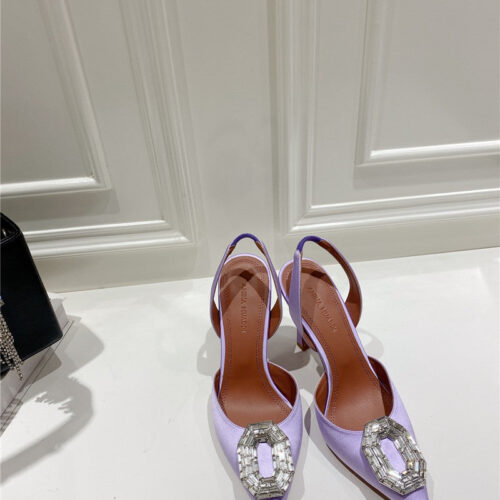 High Quality Luxury Amina Muaddi High-End Rhinestone Original Buckle Pumps – Style 44419 product detail