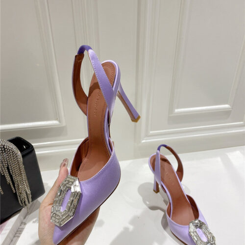 High Quality Luxury Amina Muaddi High-End Rhinestone Original Buckle Pumps – Style 44419 product detail