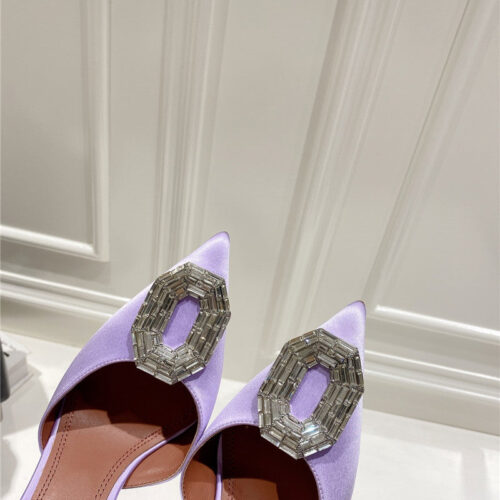 High Quality Luxury Amina Muaddi High-End Rhinestone Original Buckle Pumps – Style 44419 product detail