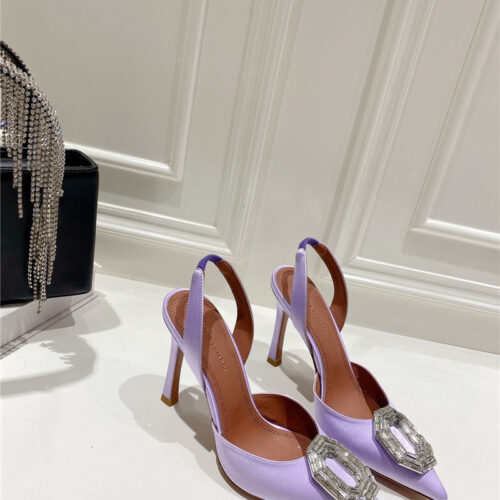 High Quality Luxury Amina Muaddi High-End Rhinestone Original Buckle Pumps – Style 44419 product detail