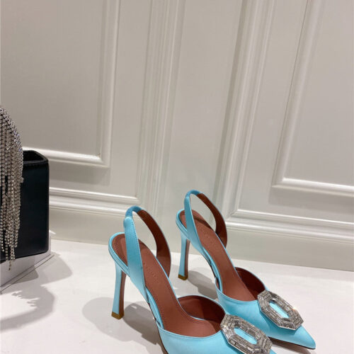 High Quality Luxury Amina Muaddi High-End Rhinestone Original Buckle Pumps – Style 08259 alternate view