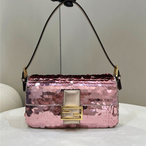 High Quality Luxury Fendi Sequin Baguette Bag – Style 32687