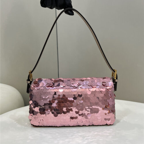 High Quality Luxury Fendi Sequin Baguette Bag – Style 32687 alternate view