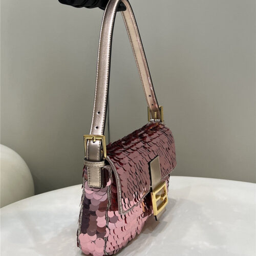 High Quality Luxury Fendi Sequin Baguette Bag – Style 32687 product detail