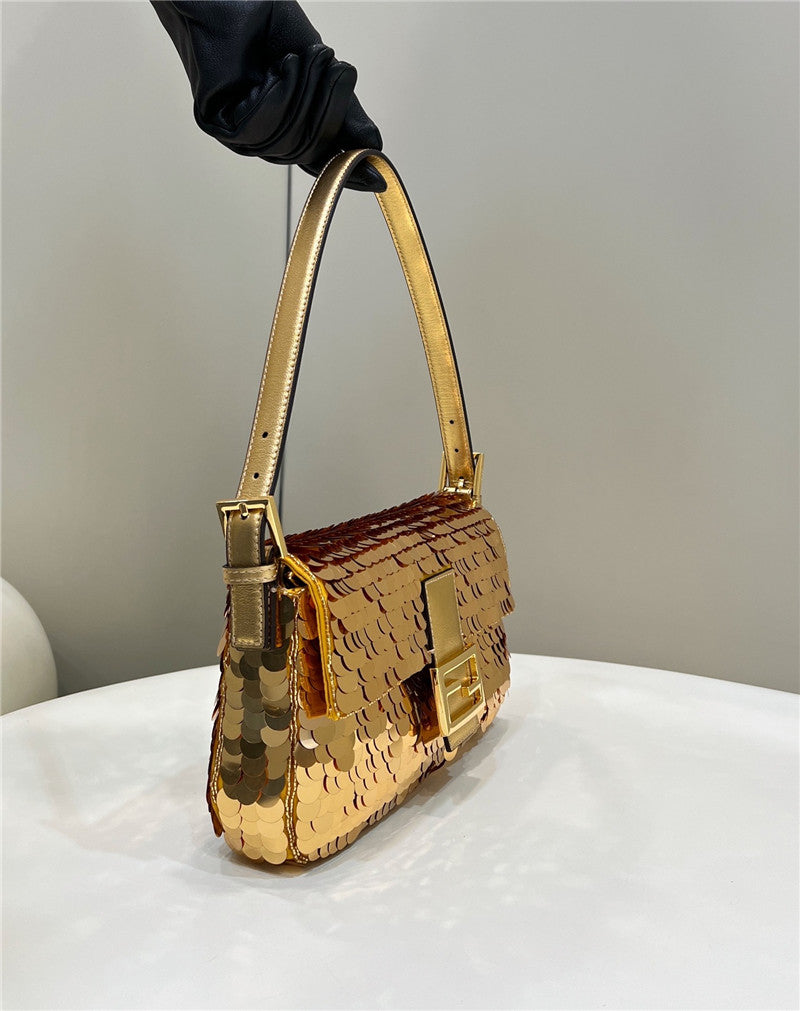 High Quality Luxury Fendi Sequin Baguette Bag – Style 32686 product detail