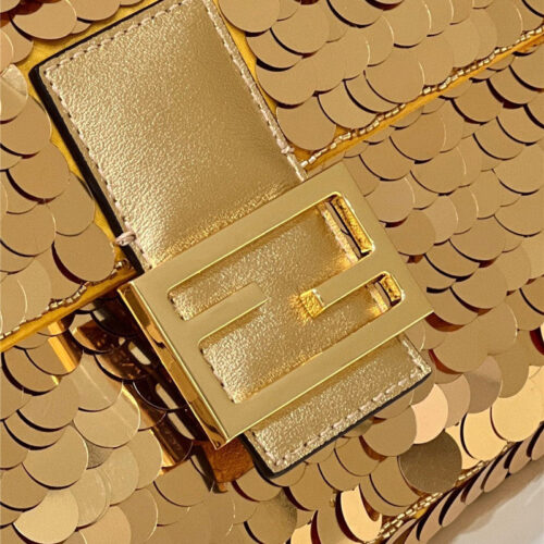 High Quality Luxury Fendi Sequin Baguette Bag – Style 32686 product detail