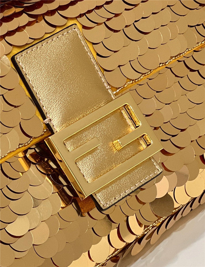 High Quality Luxury Fendi Sequin Baguette Bag – Style 32686 product detail