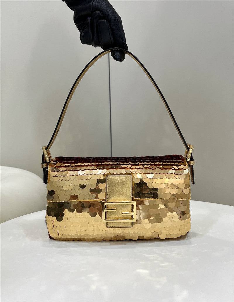 High Quality Luxury Fendi Sequin Baguette Bag – Style 32686