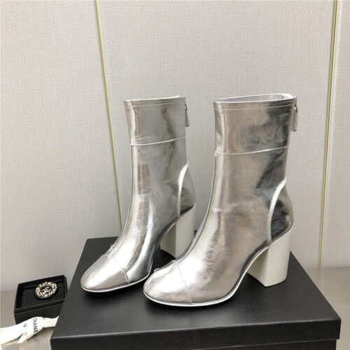 High Quality Luxury Chanel Chunky Heel Ankle Boots – Style 50758