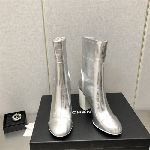 High Quality Luxury Chanel Chunky Heel Ankle Boots – Style 50758 product detail