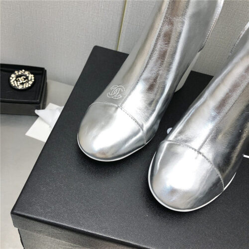 High Quality Luxury Chanel Chunky Heel Ankle Boots – Style 50758 product detail