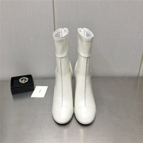 High Quality Luxury Chanel Chunky Heel Ankle Boots alternate view