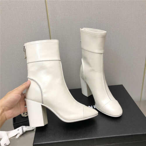 High Quality Luxury Chanel Chunky Heel Ankle Boots product detail