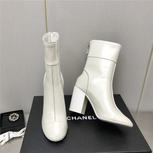 High Quality Luxury Chanel Chunky Heel Ankle Boots product detail