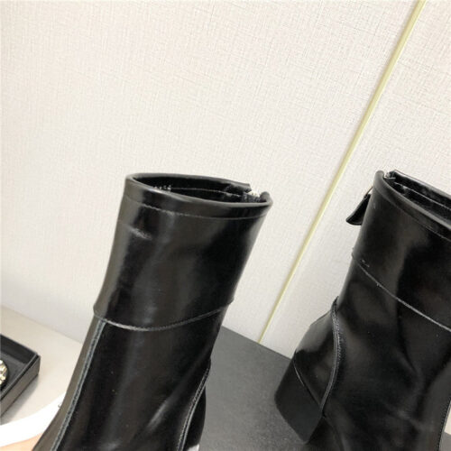 High Quality Luxury Chanel Chunky Heel Ankle Boots – Style 43974 product detail