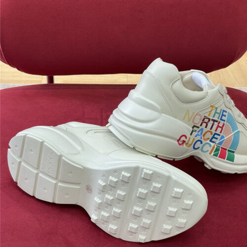 High Quality Luxury Gucci Rhyton North Face Sneakers Women product detail