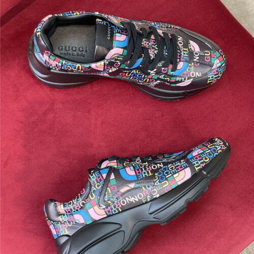 High Quality Luxury Gucci Rhyton North Face Sneakers Women – Style 22035 product detail