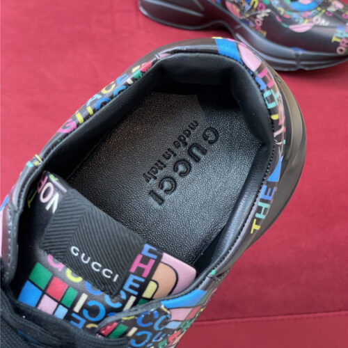 High Quality Luxury Gucci Rhyton North Face Sneakers Women – Style 22035 product detail