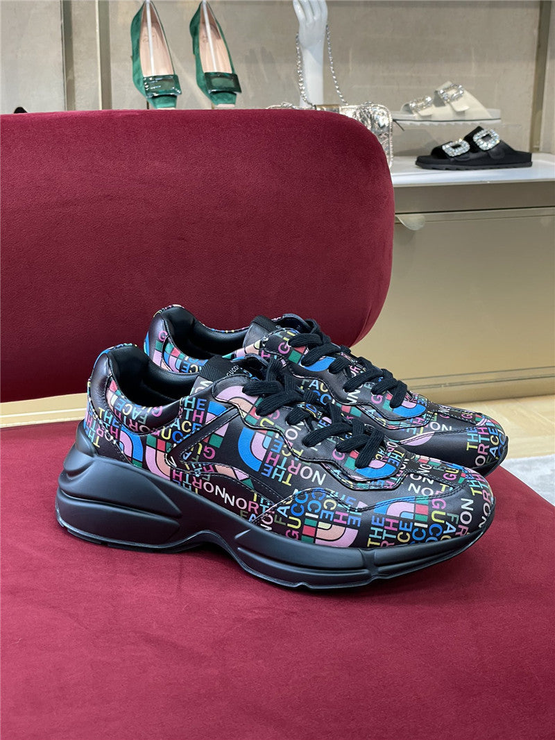 High Quality Luxury Gucci Rhyton North Face Sneakers Women – Style 22035 product detail