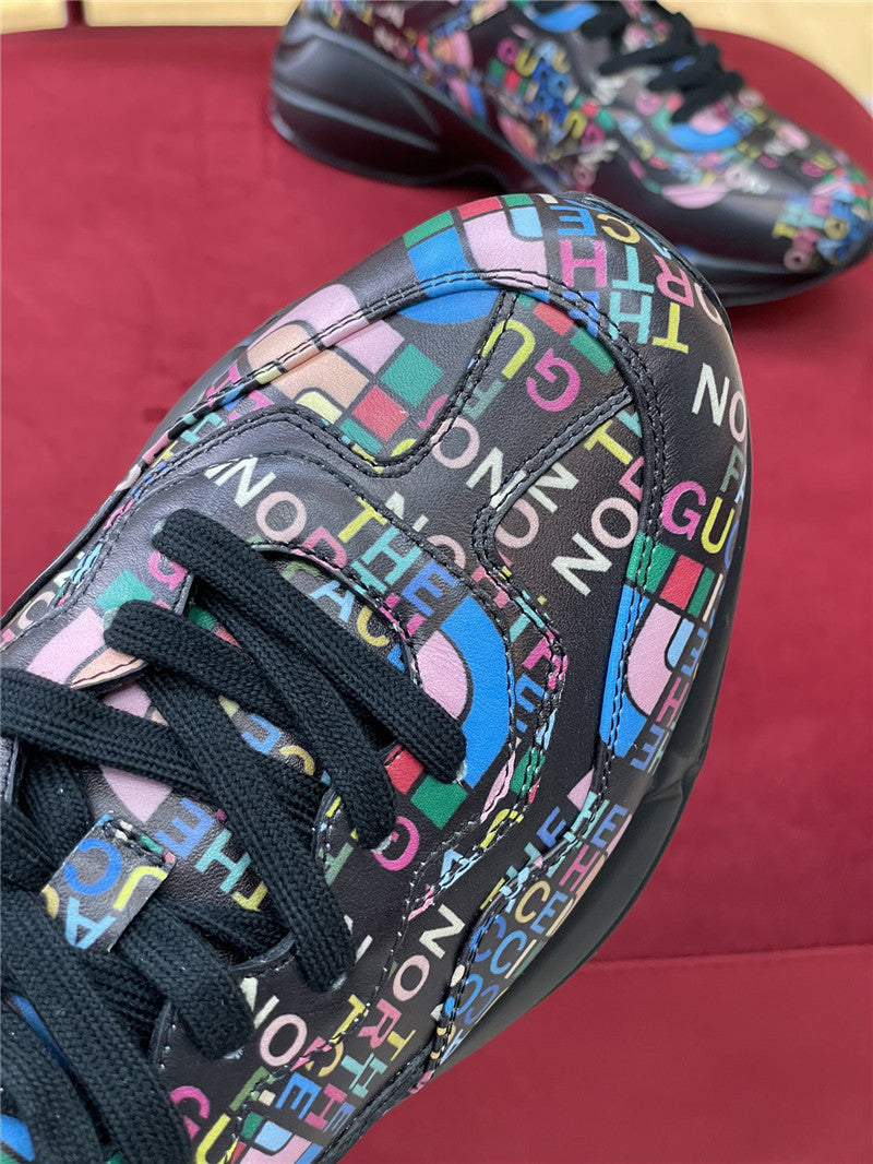 High Quality Luxury Gucci Rhyton North Face Sneakers Women – Style 22035 product detail