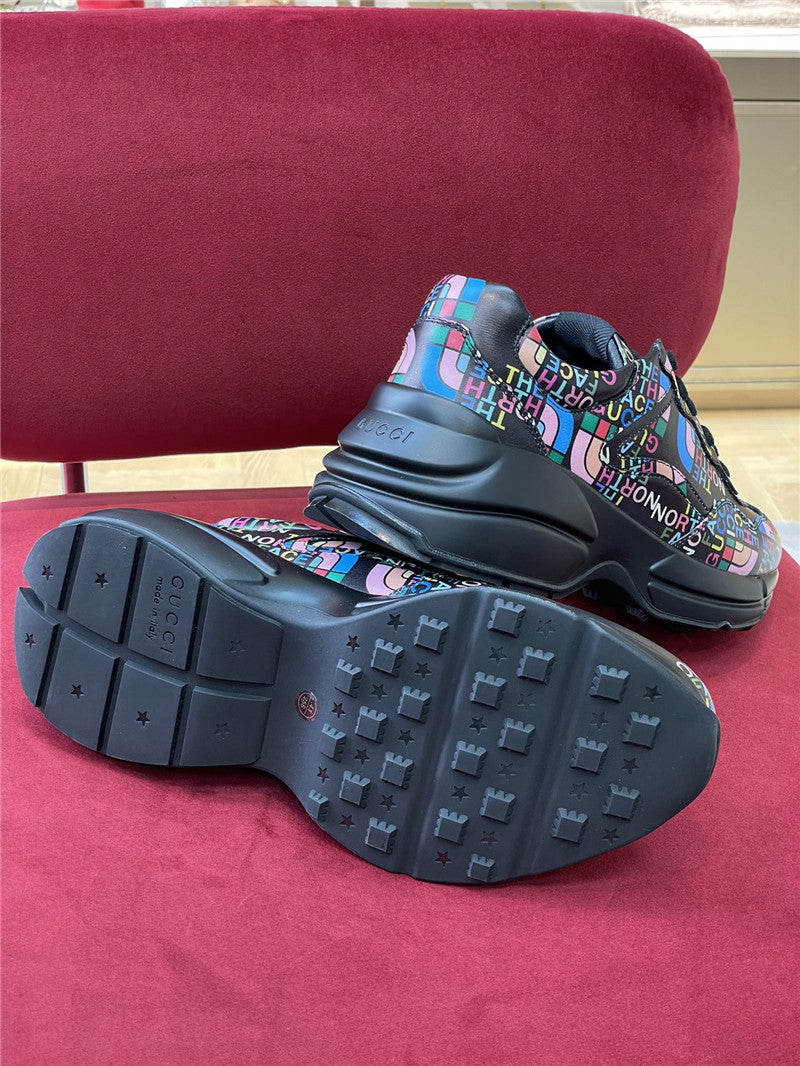 High Quality Luxury Gucci Rhyton North Face Sneakers Women – Style 22035 product detail