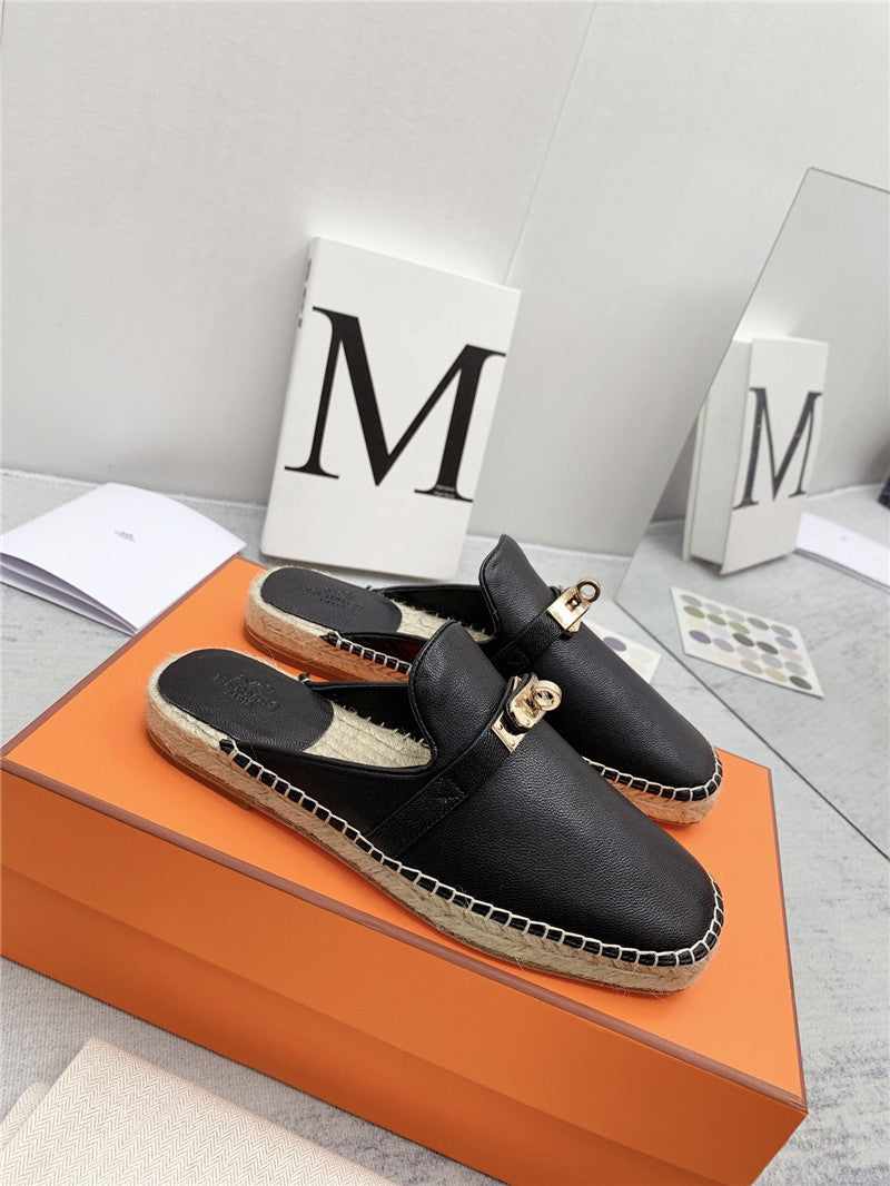 High Quality Luxury Hermes Loafer Slippers