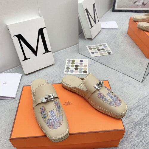 High Quality Luxury Hermes Loafer Slippers – Style 70371 alternate view