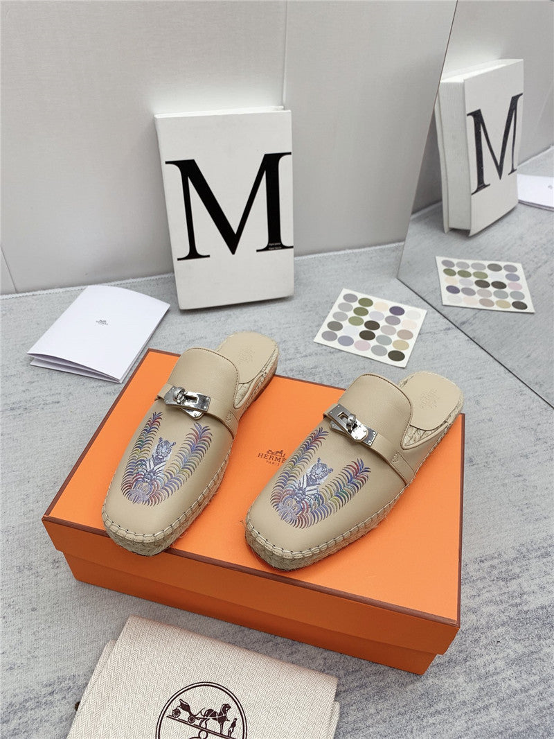 High Quality Luxury Hermes Loafer Slippers – Style 70371 product detail