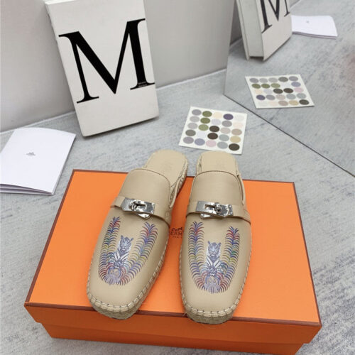High Quality Luxury Hermes Loafer Slippers – Style 70371 product detail