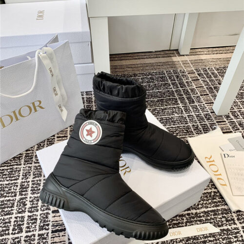 High Quality Luxury Dior Down Fur Snow Boots – Style 44294 alternate view