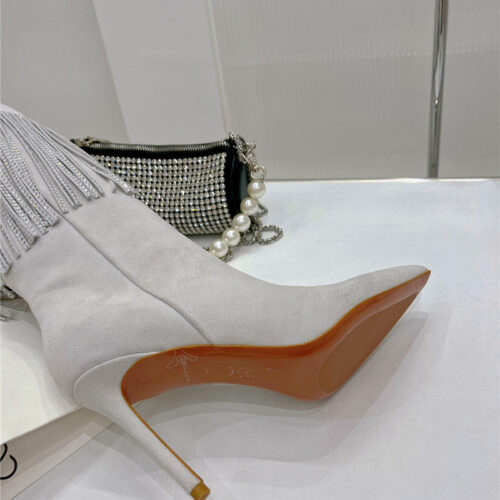 High Quality Luxury Amina Muaddi Fringed Long Boots – Style 55747 product detail