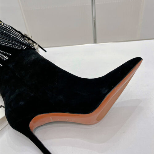 High Quality Luxury Amina Muaddi Fringed Long Boots – Style 21283 product detail