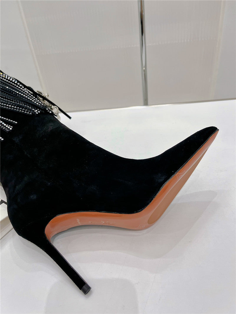 High Quality Luxury Amina Muaddi Fringed Long Boots – Style 21283 product detail