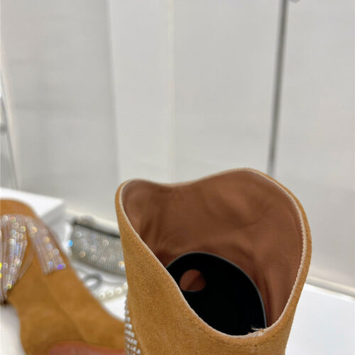 High Quality Luxury Amina Muaddi Fringed Long Boots product detail