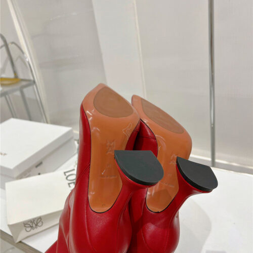 High Quality Luxury Amina Muaddi Leather Ankle Boots – Style 17283 product detail