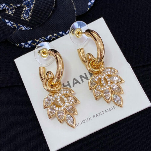 High Quality Luxury Chanel Wheat Ear Horse Eye Double C Earrings product detail
