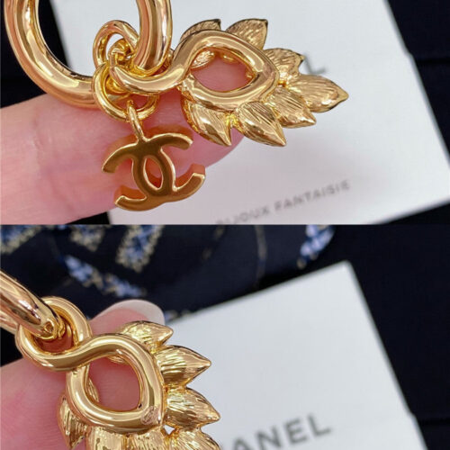 High Quality Luxury Chanel Wheat Ear Horse Eye Double C Earrings product detail