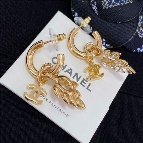 High Quality Luxury Chanel Wheat Ear Horse Eye Double C Earrings product detail