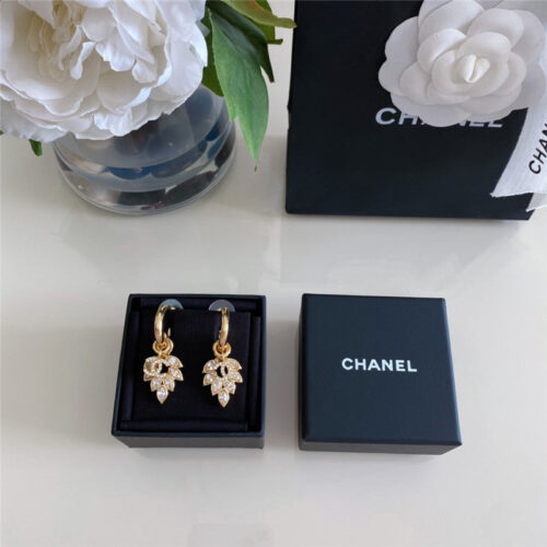 High Quality Luxury Chanel Wheat Ear Horse Eye Double C Earrings product detail