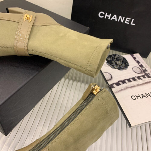 High Quality Luxury Chanel Mary Jane Sock Wool Boots – Style 38438 product detail