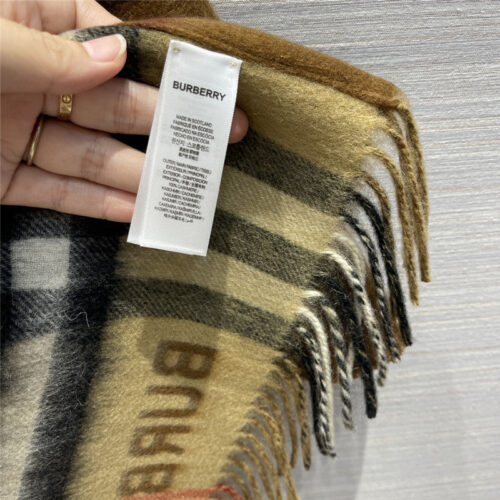 High Quality Luxury Burberry Cashmere Shawl Scarf Cape product detail